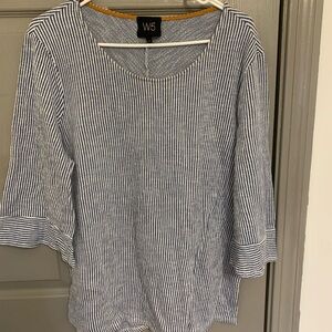 W5 Striped Blue and White Blouse